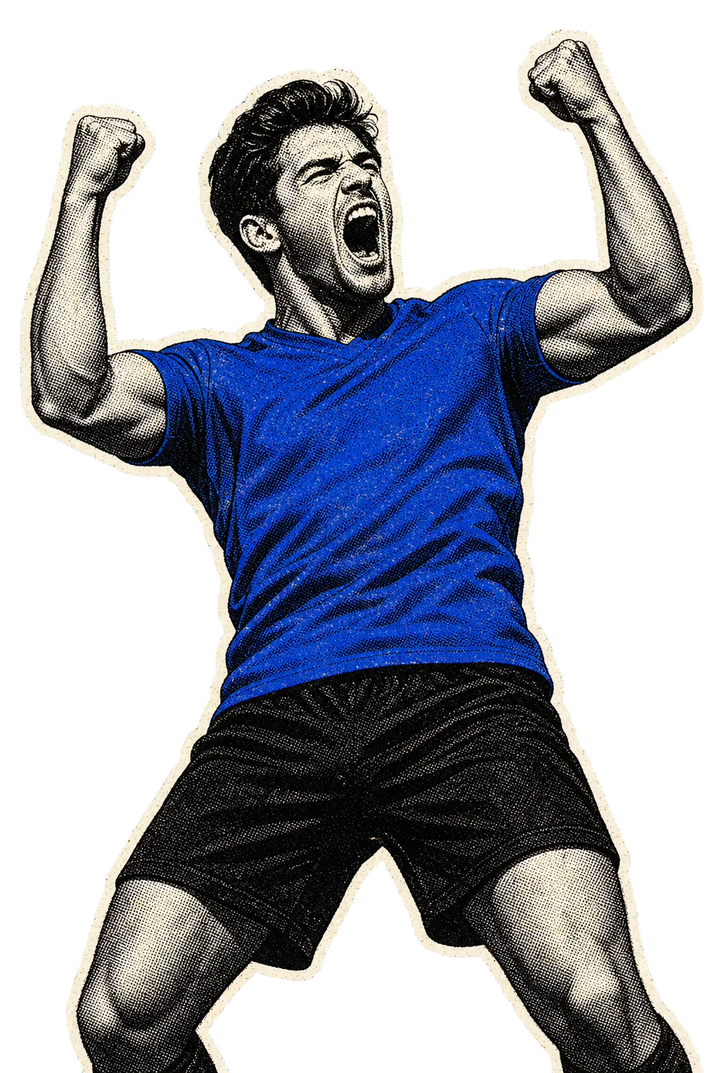 Footballer celebrating a goal