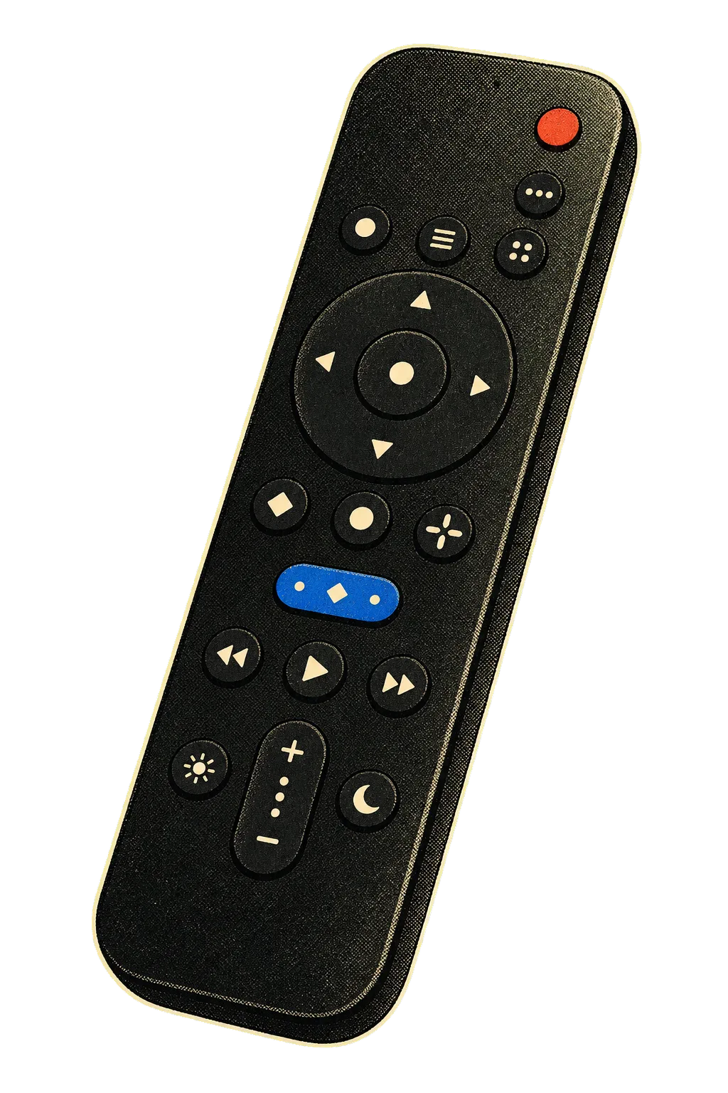 Black TV remote